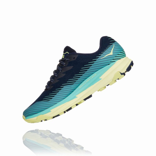 Hoka One One TORRENT 2 Trail Løpesko Dame Svarte Blå | AH8ZukJ4