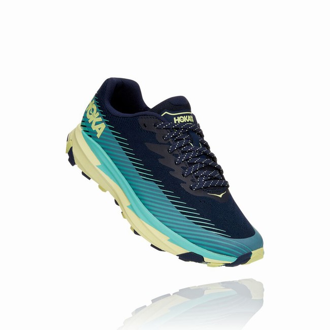 Hoka One One TORRENT 2 Veganske Sko Dame Marineblå Blå | MqAn2Gct